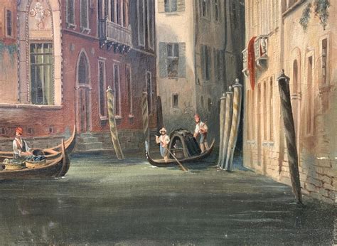 Unknown Vedutist Venetian Painter 19th Century Landscape Painting