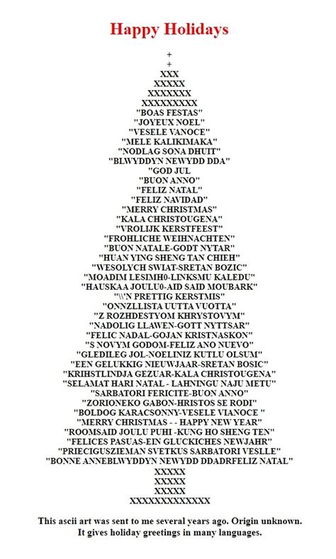 Ascii Art Christmas Tree From My Old Website Robert Ashworth Flickr
