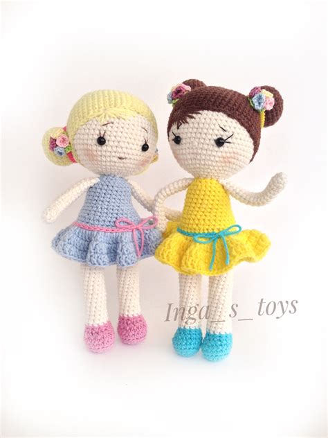 Inga Crochet Doll Hello Kitty Teddy Bear Dolls Animals Character