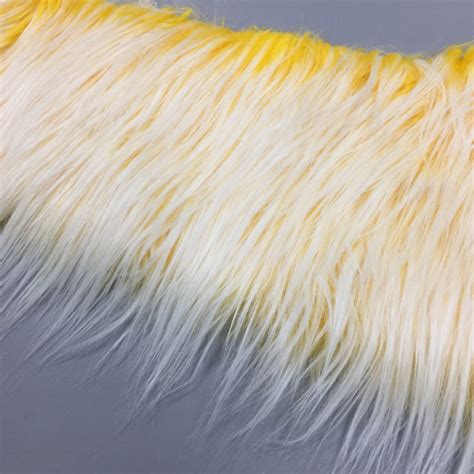 Cute Yellow White Colorsuper Long Soft Faux Fur Fabric For Etsy