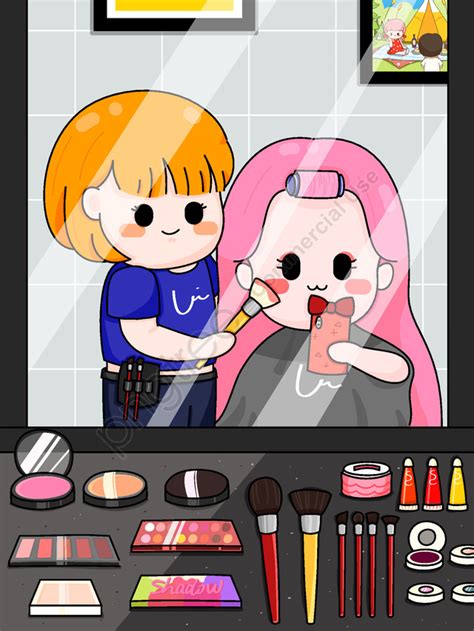 Makeup Artist Cartoon Png