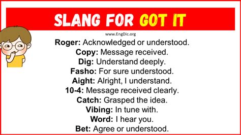 20 Slang For Got It Their Uses And Meanings Engdic
