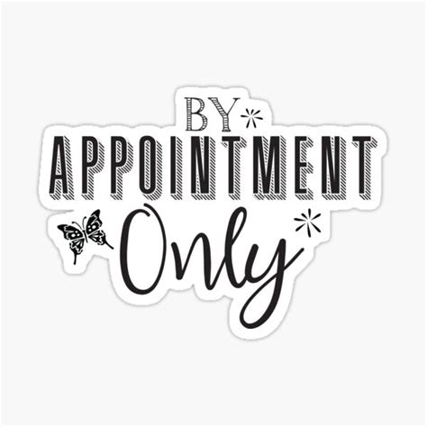Appointment Only Stickers Redbubble