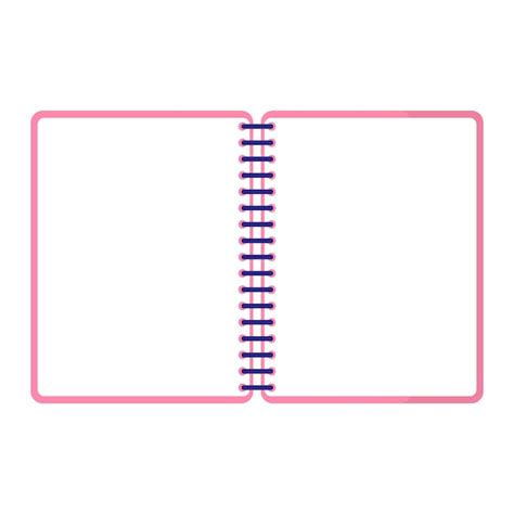 Premium Vector Vector Cartoon Pink Open Art Notebook