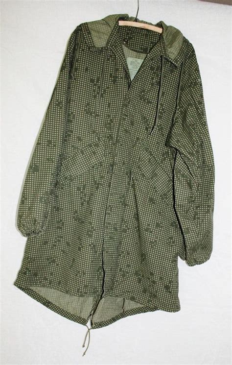 Vintage Us Army Desert Night Camo Parka Hooded Fish Tail 1980s