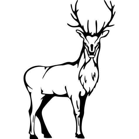 Deer Head Clipart Black And White Free Download On Clipartmag