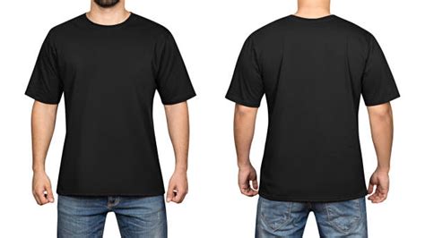 7866 Blank Black T Shirt Front And Back Template Mockups Builder
