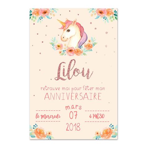 Carte anniversaire à imprimer invitations anniversaire. Carte anniversaire licorne a imprimer gratuit - Jlfavero