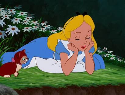Alice Wonderland Disney Dinah 1951 Screencaps Characters