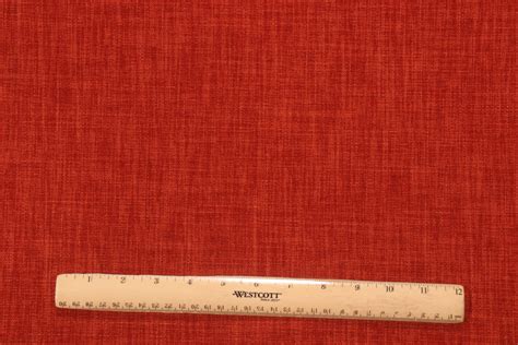 Solid Woven Upholstery Fabric In Scarlet