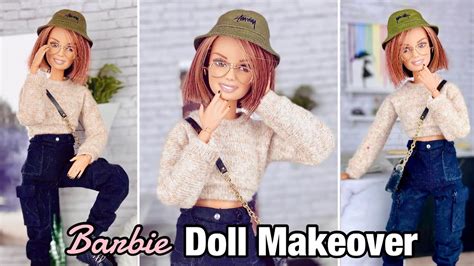 Custom Barbie Doll Makeover Transformation 😱 Hair Reroot Repaint