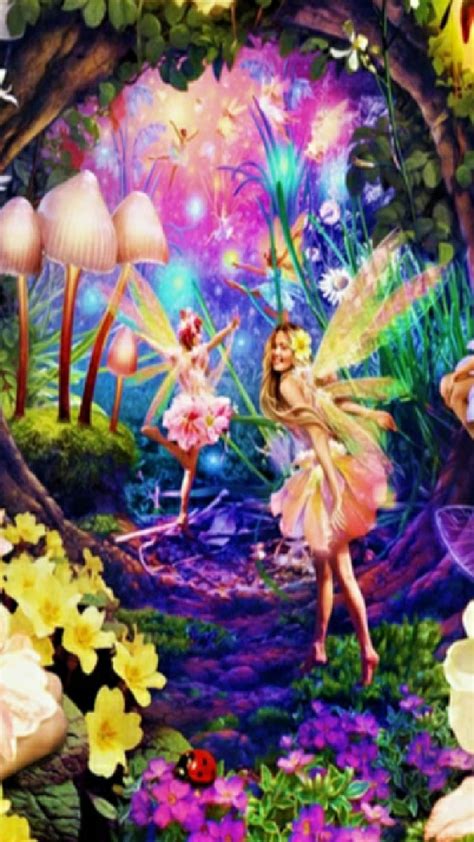 Fairy Land Flowers Garden Outdoors Party Whimsical Hd Phone