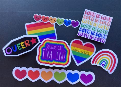 pride sticker pack lgbtq stickers pride stickers water etsy