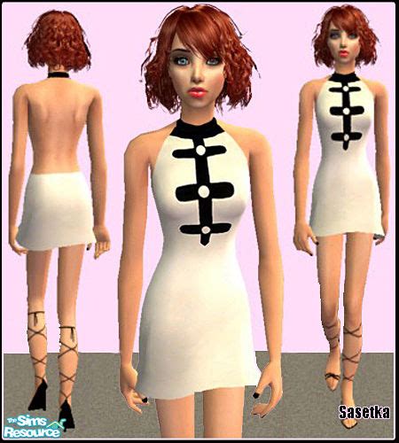 The Sims Resource Blackandwhite Dresses Collection 03
