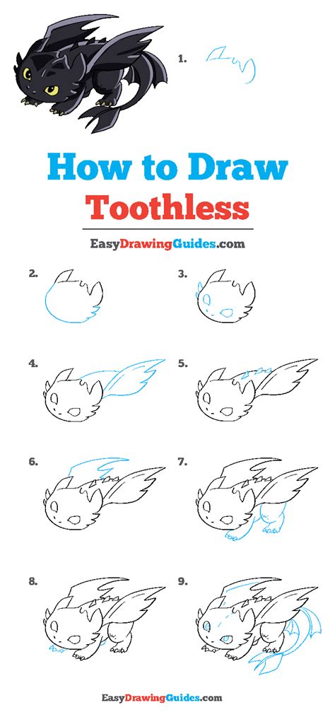 Cute Toothless Drawing Easy