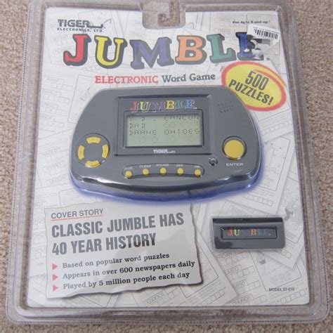 Handheld Jumble Word Game 500 Puzzles Travel Home 1998 Tiger