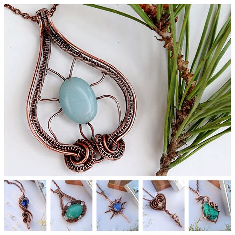 Wire Wrap Tutorial Bluebell Pendantnecklace Crystal Diy Etsy