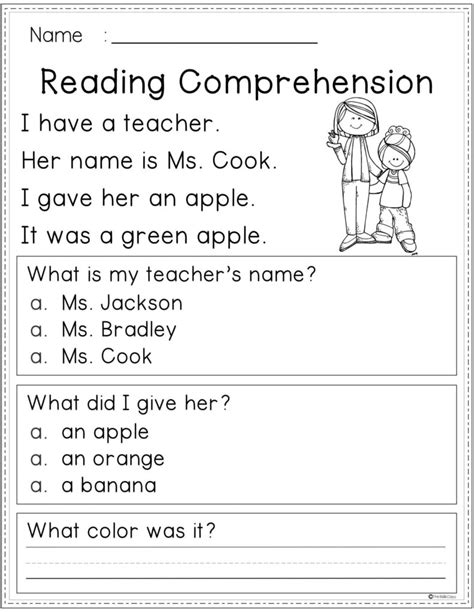 Reading printable worksheets