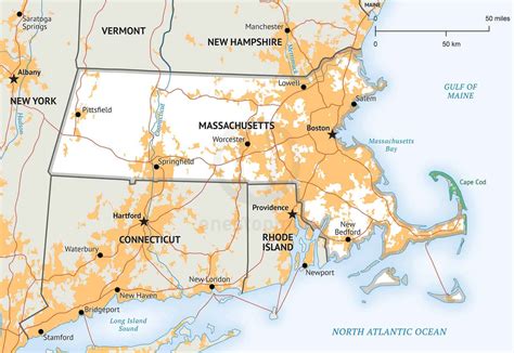 Vector Map Of Massachusetts Political One Stop Map