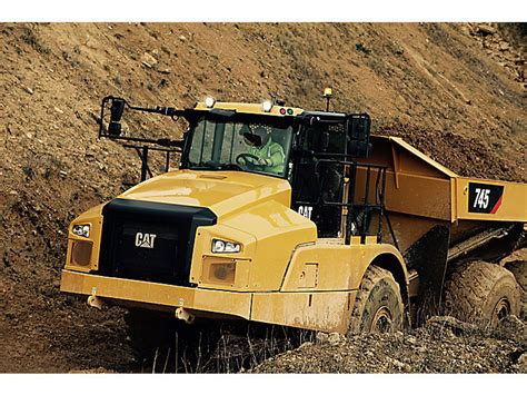 Simple operation and automotive style comfort along with combined service points and extended service intervals mean these dump trucks let you focus on your work spending less time. Cat | 745 Articulated Haul Truck | Caterpillar