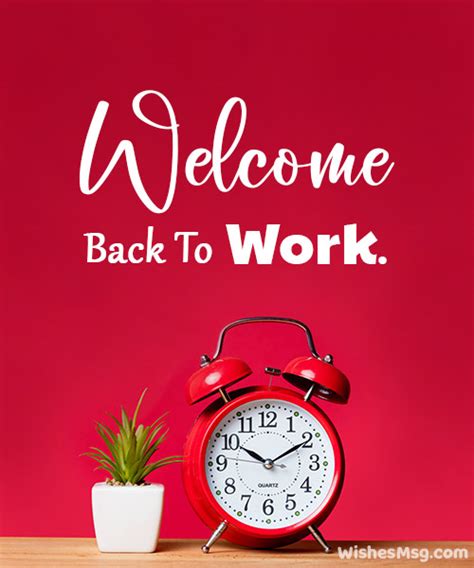 Welcome Back To Work Messages Dilly Outdoors