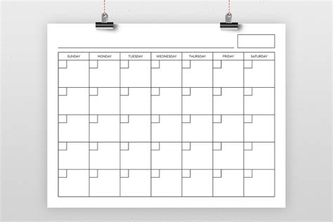 5 Best Images Of Printable Full Page Blank Calendar Template