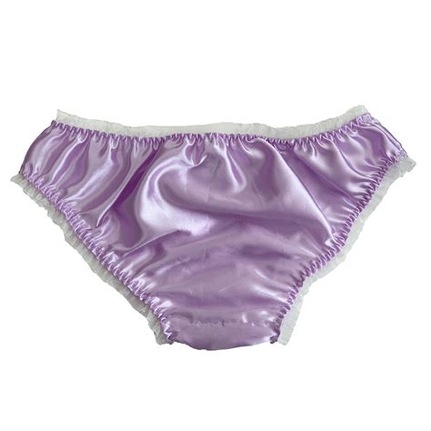 satin sissy ruffled frilly panties bikini knicker underwear briefs size 10 20 ebay