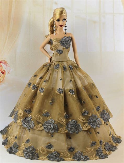 Handmade 4 Pcs Fashion Princess Pary Dressclothesgown For Barbie Doll S182 Ebay Fashion