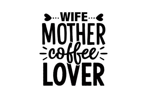 premium vector wife mother coffee lover