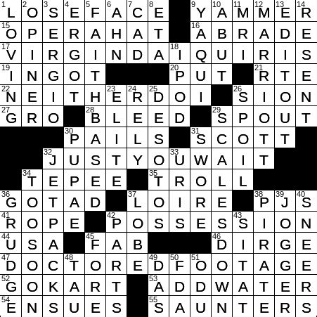 Tired of your current crossword puzzle? LA Times Crossword Answers 11 Aug 2018, Saturday ...