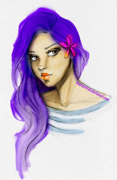 Purple Girl By Marianwall On Deviantart