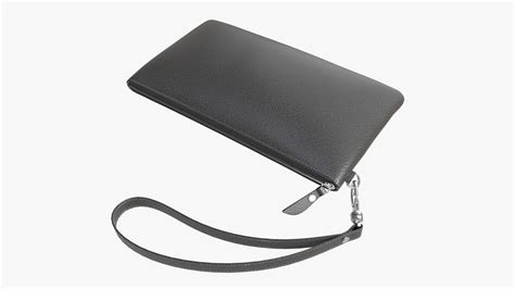 Leather Wallet For Women With Wrist Strap Pbr 3d Model