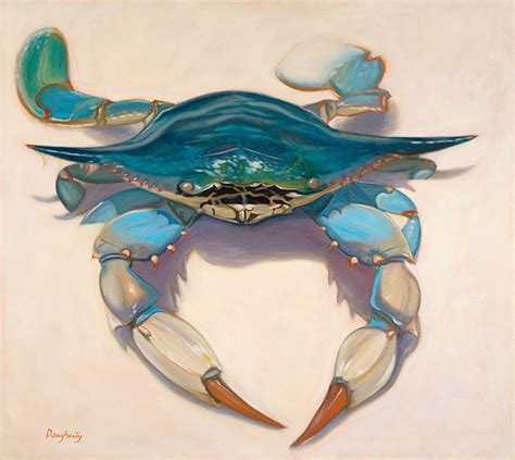 Blue Crab Giclee Print On Paper Etsy