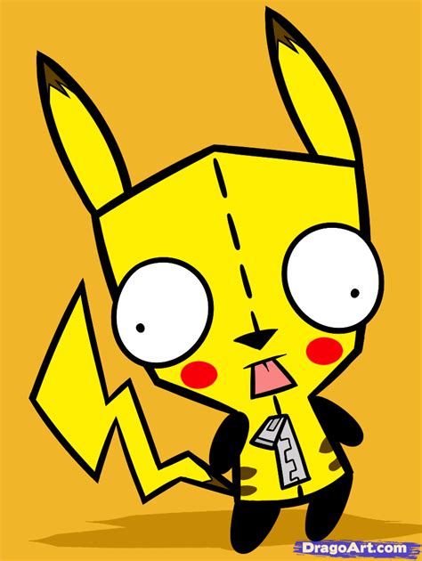 Signup for free weekly drawing tutorials. How to Draw Pikachu Gir, Step by Step, Nickelodeon Characters, Cartoons, Draw Cartoon Characters ...