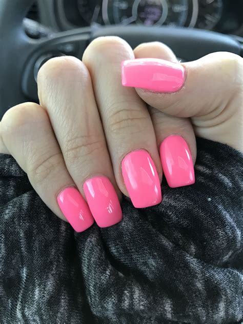 Short Pink Square Acrylic Nails Rsldesignweb