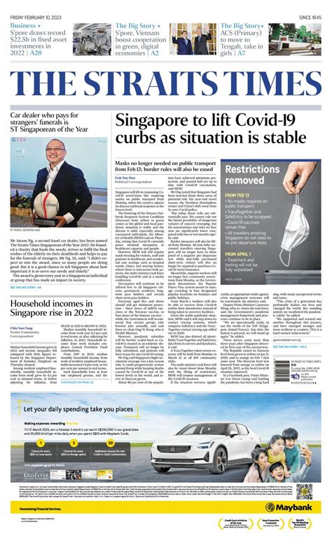 The Straits Times February 10 2023 Newspaper Get Your Digital
