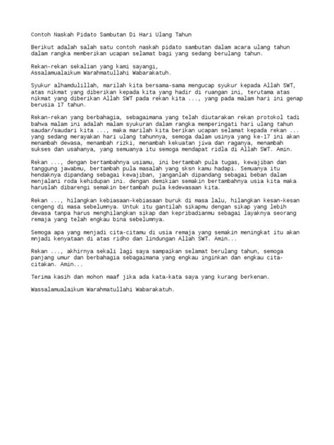 Teks Pidato Ucapan Terima Kasih Terbaru - Kumpulan Referensi Teks Pidato