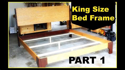 To make it, this builder used a mix of pine and douglas fir he had been considering making an easy diy murphy bed, ultimately settled on this plan for a cheap, cool storage bedframe that has a rustic appearance. DIY: King Size Bed Frame - Part 1 - YouTube