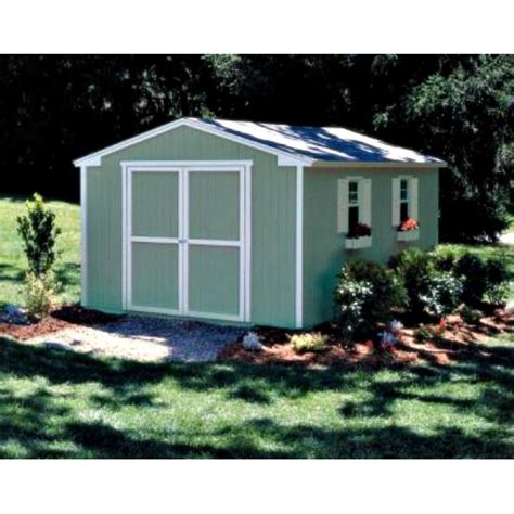 10' and 12' wide buildings have 5 pressure treated 4x4s. Handy Home Cumberland 10x12 Wood Storage Shed Kit (18283-9)