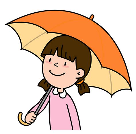Girl Is Using An Umbrella Clipart Free Download Transparent Png