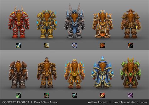 Arthur Lorenz [fan Art] World Of Warcraft Racial Class Armor Design Dwarves