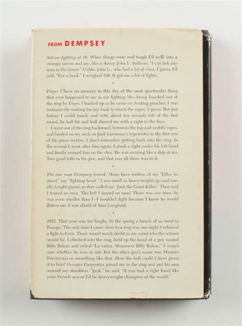 Jack Dempsey And Bob Considine Signed Dempsey Hardcover Book Jsa And Psa Pristine Auction