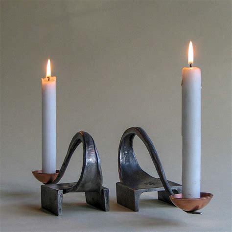 Forged Structural Steel Candlesticks