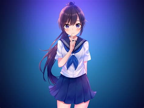 2048x1536 Resolution Anime Girl In School Uniform 2048x1536 Resolution