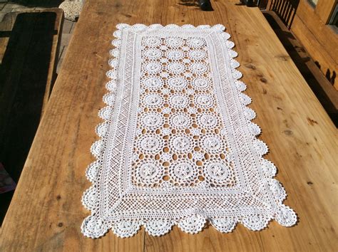 Vintage Crocheted Table Runner