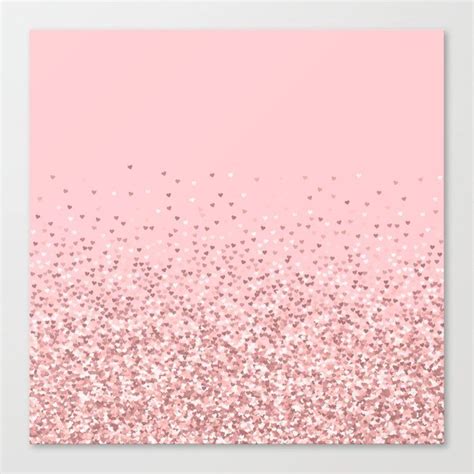 Buy Blush Pink Glitter Canvas Print By Newburydesigns Worldwide
