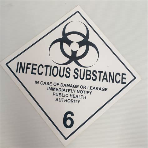 Hazardous Materials Placard Infectious Substance Class 6 Marair