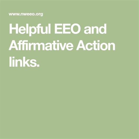 Helpful Eeo And Affirmative Action Links Scholarships Application