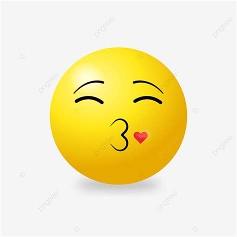 3d Emoji Face Vector Design Images 3d Cute Kissing Face Yellow Emoji Illustration 3d Cute