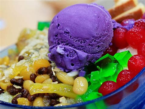 Haluhalo Or Halo Halo Is A Popular Filipino Dessert With Mixtures Of Shaved Ice And Evaporated